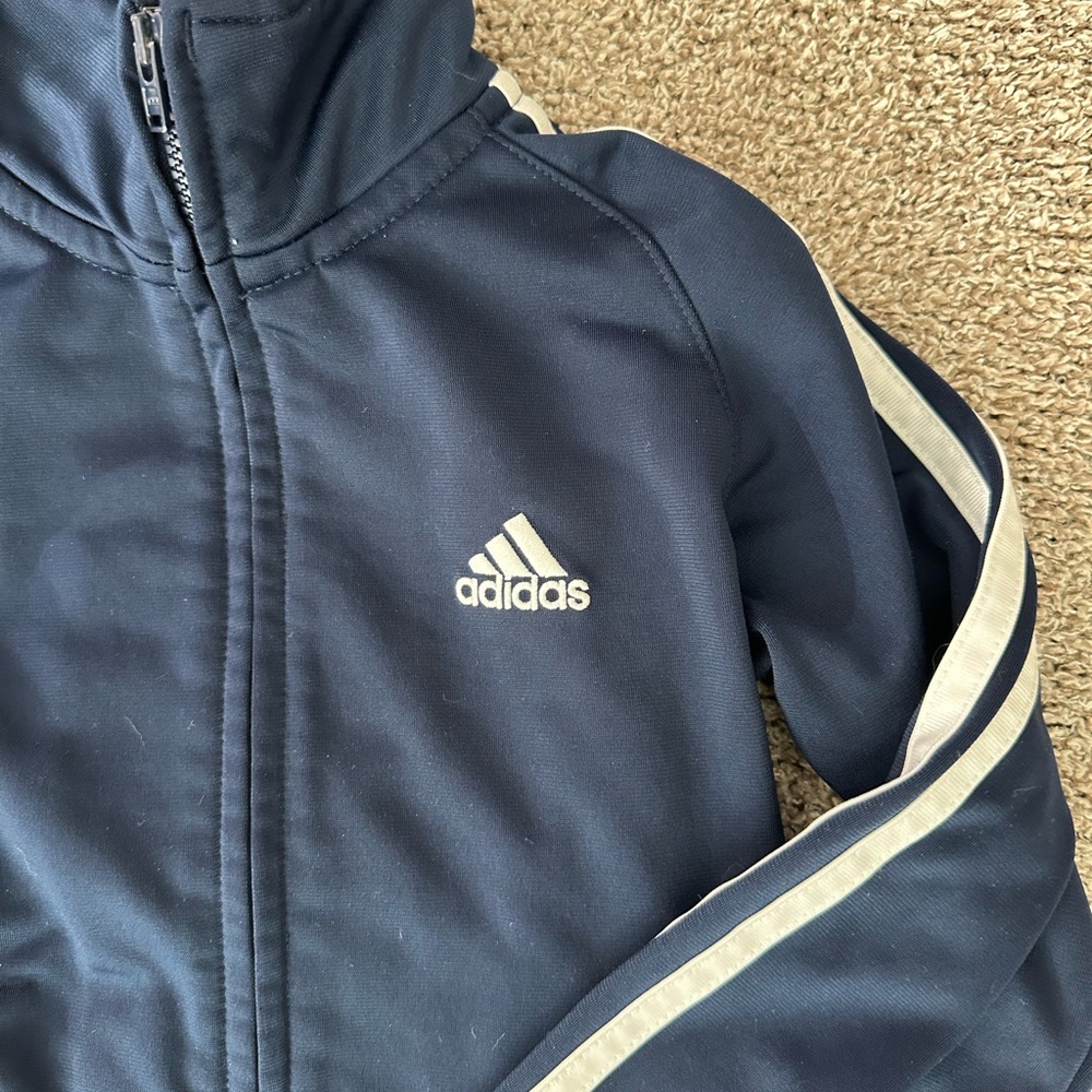Adidas Kids Navy Tracksuit - Picture 4 of 6